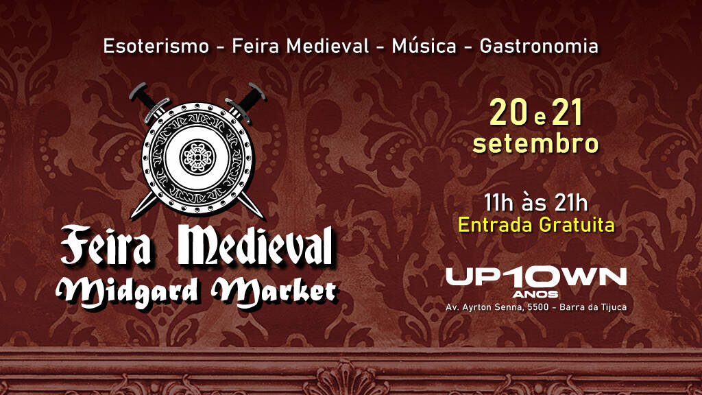 Cartaz da Feira Medieval Midgard Market em setembro