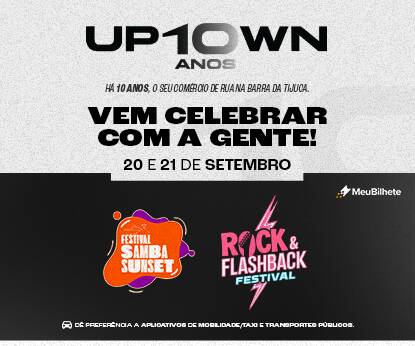 Anúncio do Festival Samba Sunset e Rock Flashback