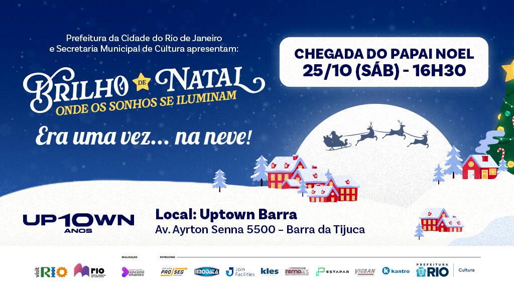 Evento Brilho de Natal em Rio de Janeiro, 25/10, Uptown Barra